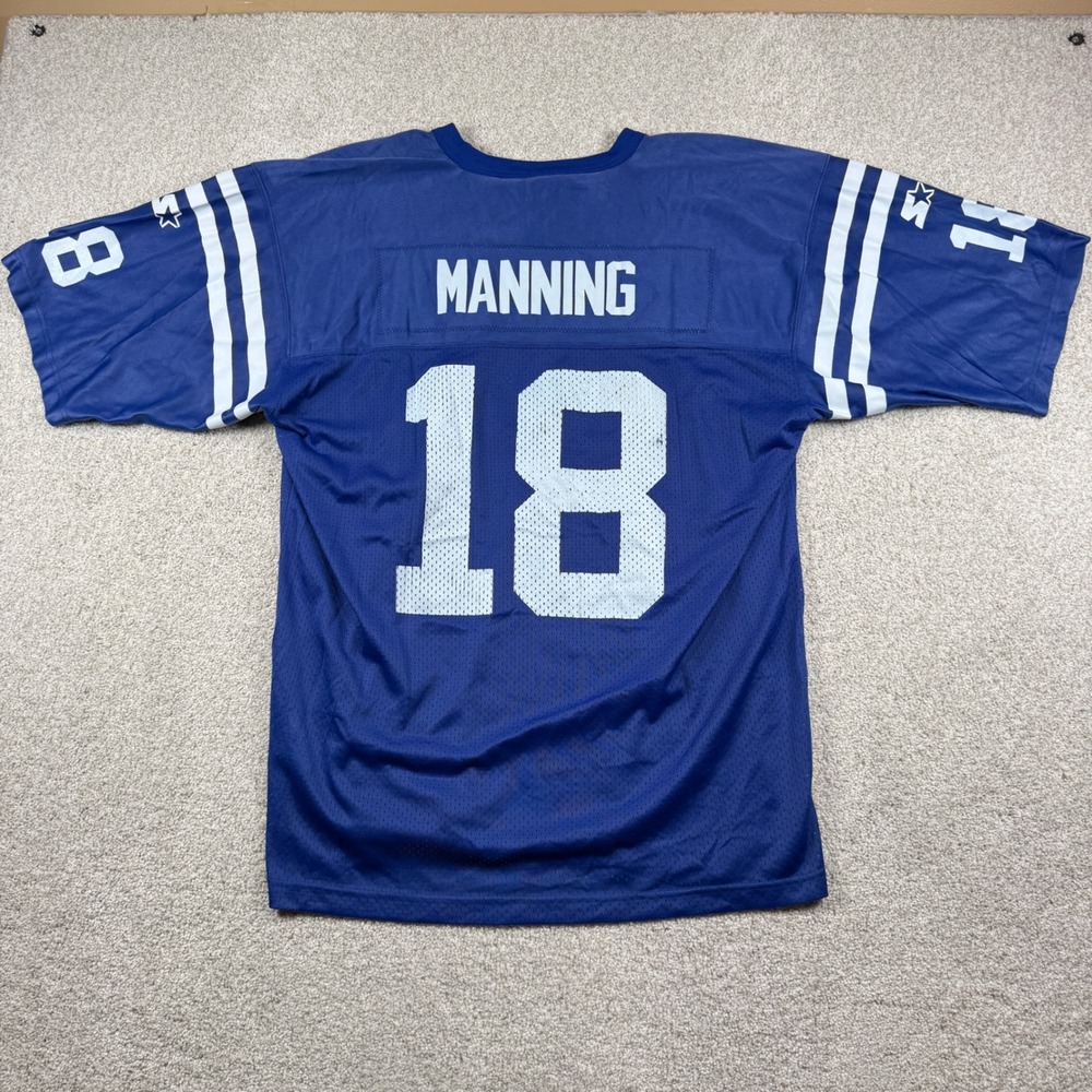 Starter NFL Indianapolis Colts Jersey Mens 48 Blue Peyton Manning 18 Vintage